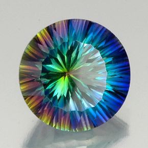 Quartz mystique Partie Supérieure Arc-en-Ciel naturelle Coupe roude, 19.24 ct, VVS-VS