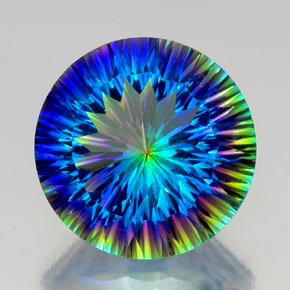 Quartz mystique multicolore naturelle coupe roude, 18,05 ct, VVS-VS