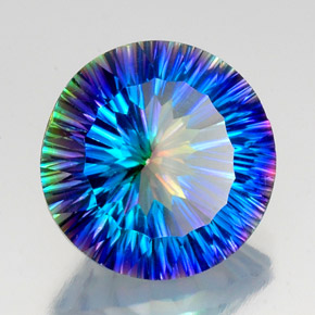 Quartz mystique multicolore naturelle coupe roude, 17,28 ct, VS