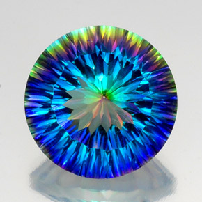 Quartz mystique multicolore naturelle coupe roude, 17,92 ct, VVS-VS
