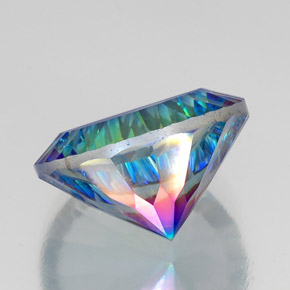 Quartz mystique multicolore naturelle coupe roude, 17,92 ct, VVS-VS