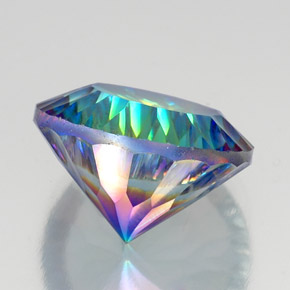 Quartz mystique multicolore naturelle coupe roude, 19,08 ct, VVS-VS
