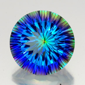Quartz mystique multicolore naturelle coupe roude, 19,18 ct, VVS-VS