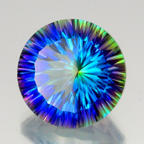 Quartz mystique multicolore naturelle coupe roude, 19,18 ct, VVS-VS