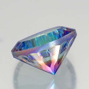 Quartz mystique multicolore naturelle coupe roude, 19,18 ct, VVS-VS