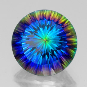 Quartz mystique multicolore naturelle coupe roude, 19,26 ct, VS
