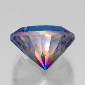 Quartz mystique multicolore naturelle coupe roude, 19,26 ct, VS