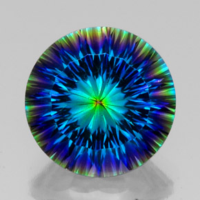 Quartz mystique multicolore naturelle coupe roude, 17,88 ct, VS