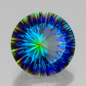 Quartz mystique multicolore naturelle coupe roude, 17,88 ct, VS