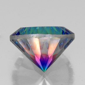 Quartz mystique multicolore naturelle coupe roude, 19,76 ct, VVS