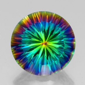 Quartz mystique Partie Supérieure Arc-en-Ciel naturelle Coupe roude, 20.18 ct, VVS-VS