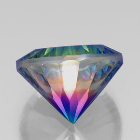 Quartz mystique Partie Supérieure Arc-en-Ciel naturelle Coupe roude, 20.18 ct, VVS-VS
