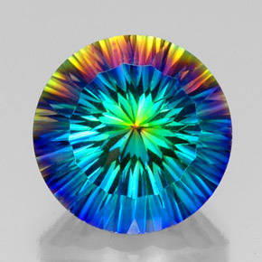 Quartz mystique multicolore naturelle coupe roude, 19,94 ct, VVS-VS
