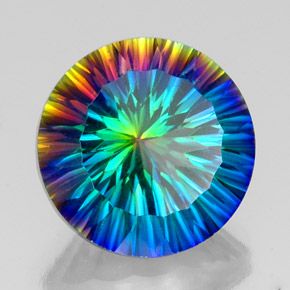 Quartz mystique multicolore naturelle coupe roude, 19,94 ct, VVS-VS