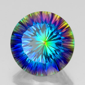 Quartz mystique multicolore naturelle coupe roude, 20,14 ct, VVS-VS