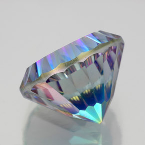 Quartz mystique multicolore naturelle coupe roude, 10,49 ct, VVS