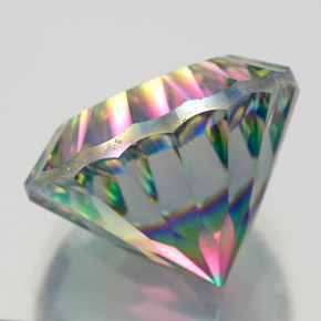 Quartz mystique Partie Supérieure Arc-en-Ciel naturelle Coupe roude, 12.17 ct, VVS