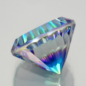 Quartz mystique Partie Supérieure Arc-en-Ciel naturelle Coupe roude, 9.89 ct, VVS
