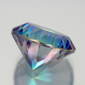 Quartz mystique multicolore naturelle coupe roude, 9,20 ct, VVS-VS
