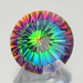 Quartz mystique Partie Supérieure Arc-en-Ciel naturelle Coupe roude, 10.84 ct, VVS
