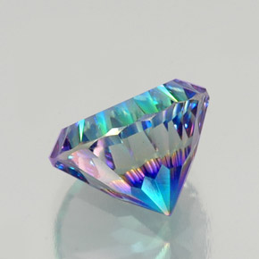 Quartz mystique multicolore naturelle coupe roude, 9,76 ct, VVS