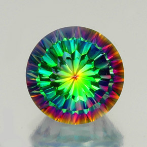 Quartz mystique multicolore naturelle coupe roude, 10,32 ct, VS
