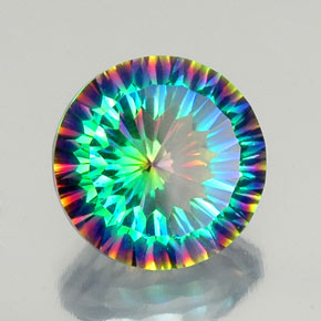 Quartz mystique multicolore naturelle coupe roude, 9,63 ct, VVS-VS