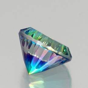 Quartz mystique multicolore naturelle coupe roude, 10,40 ct, VVS