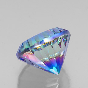 Quartz mystique multicolore naturelle coupe roude, 10,57 ct, VVS-VS