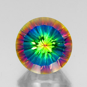 Quartz mystique multicolore naturelle coupe roude, 10,27 ct, VVS