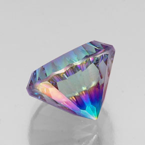 Quartz mystique multicolore naturelle coupe roude, 10,27 ct, VVS