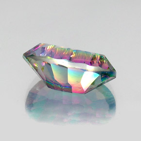 Quartz mystique multicolore naturelle coupe ovale, 11,94 ct, VVS-VS