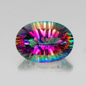 Quartz mystique Partie Supérieure Arc-en-Ciel naturelle Coupe ovale, 12.92 ct, VS