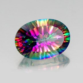 Quartz mystique Partie Supérieure Arc-en-Ciel naturelle Coupe ovale, 12.92 ct, VS