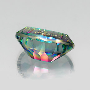 Quartz mystique multicolore naturelle coupe ovale, 12,84 ct, VS