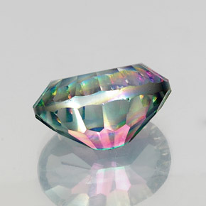 Quartz mystique multicolore naturelle coupe ovale, 13,48 ct, VS