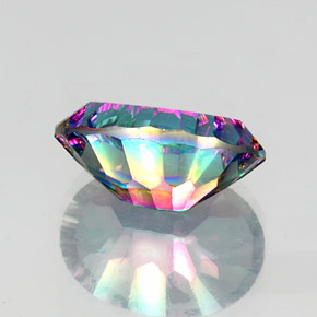 Quartz mystique multicolore naturelle coupe ovale, 11,58 ct, VVS-VS