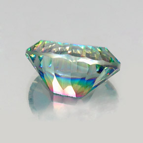 Quartz mystique multicolore naturelle coupe ovale, 13,04 ct, VS