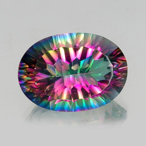 Quartz mystique Partie Supérieure Arc-en-Ciel naturelle Coupe ovale, 12.74 ct, VS