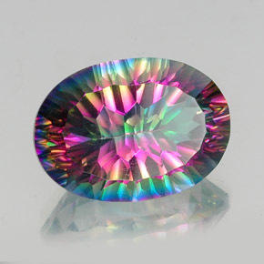 Quartz mystique Partie Supérieure Arc-en-Ciel naturelle Coupe ovale, 12.74 ct, VS