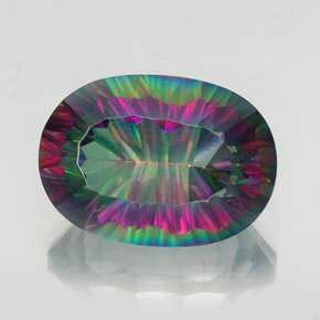 Quartz mystique Partie Supérieure Arc-en-Ciel naturelle Coupe ovale, 14.13 ct, VS