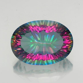 Quartz mystique Partie Supérieure Arc-en-Ciel naturelle Coupe ovale, 12.98 ct, VVS-VS