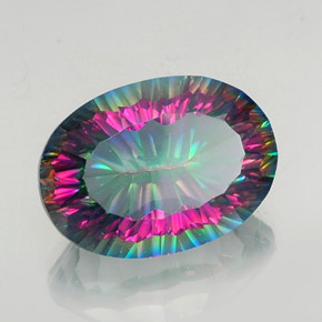 Quartz mystique Partie Supérieure Arc-en-Ciel naturelle Coupe ovale, 12.98 ct, VVS-VS