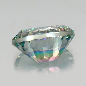 Quartz mystique multicolore naturelle coupe ovale, 13,09 ct, VVS-VS