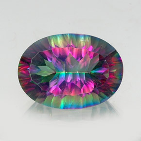 Quartz mystique Partie Supérieure Arc-en-Ciel naturelle Coupe ovale, 12.75 ct, VVS-VS