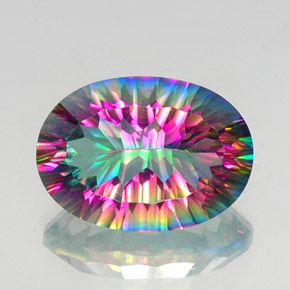 Quartz mystique Partie Supérieure Arc-en-Ciel naturelle Coupe ovale, 11.83 ct, VS