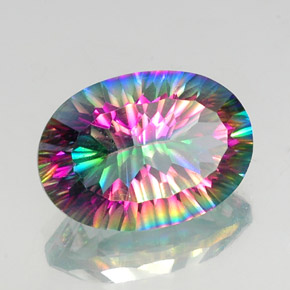 Quartz mystique Partie Supérieure Arc-en-Ciel naturelle Coupe ovale, 11.83 ct, VS
