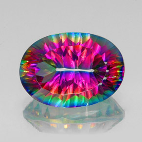 Quartz mystique Partie Supérieure Arc-en-Ciel naturelle Coupe ovale, 13.28 ct, VS