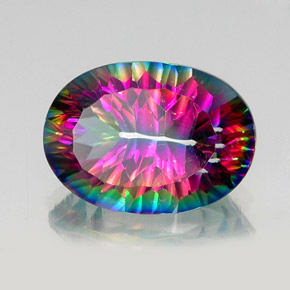Quartz mystique Partie Supérieure Arc-en-Ciel naturelle Coupe ovale, 13.28 ct, VS