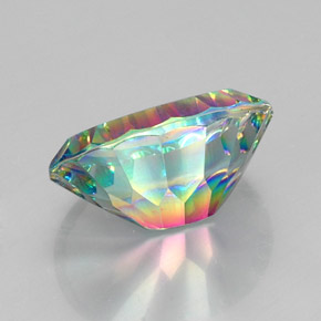Quartz mystique Partie Supérieure Arc-en-Ciel naturelle Coupe ovale, 11.26 ct, VVS-VS